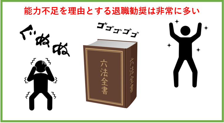 能力不足を理由とする退職勧奨は非常に多い