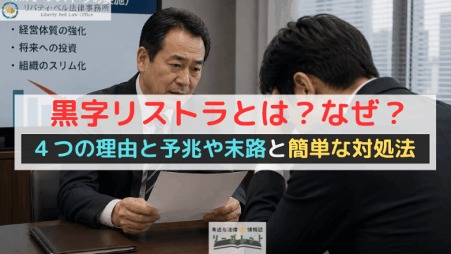 黒字リストラとは？なぜ？４つの理由と予兆や末路と簡単な対処法【企業一覧付き】