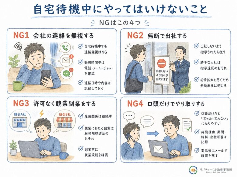 ２章　自宅待機中にやってはいけないこと４つ