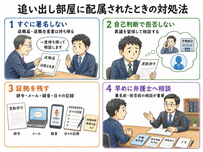 ６章　追い出し部屋に配属された場合の対処法４つ