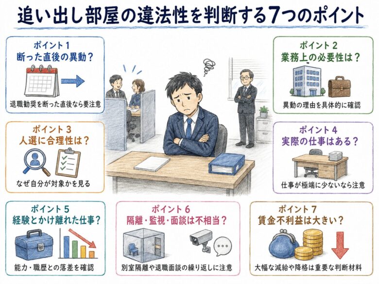 ４章　追い出し部屋の違法性を判断する７つのポイント