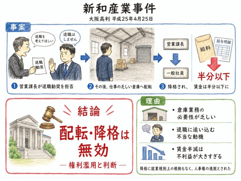 ５－１　大阪高判平成２５年４月２５日労判１０７６号１９頁［新和産業事件］
