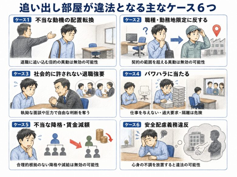 ３章　追い出し部屋が違法となる主なケース６つ