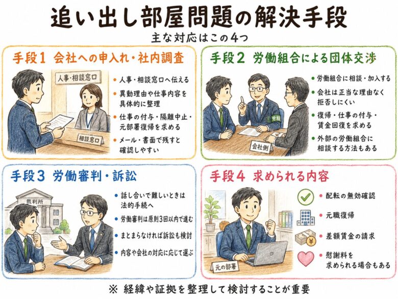 ８章　追い出し部屋問題の解決手段と請求できる内容